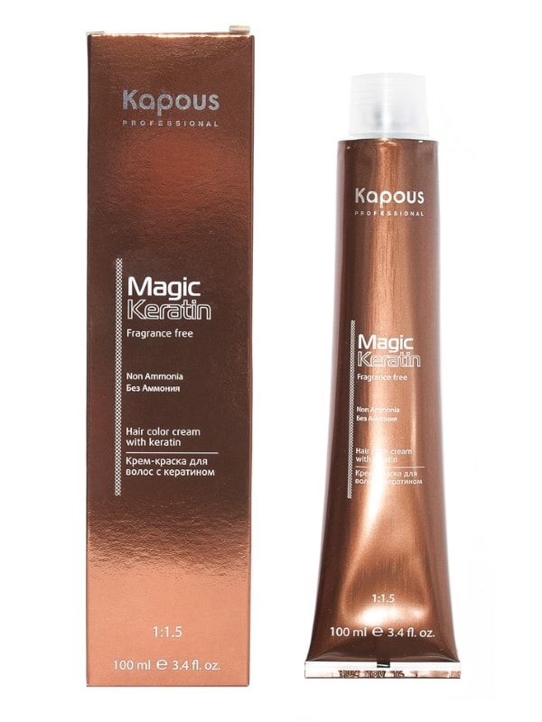Kapous, Перманентная крем-краска для волос с кератином «Magic Keratin», Фото интернет-магазин Премиум-Косметика.РФ